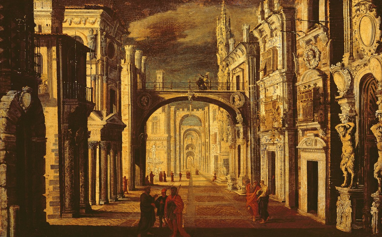 Architektonische Perspektive von Francois de Nome