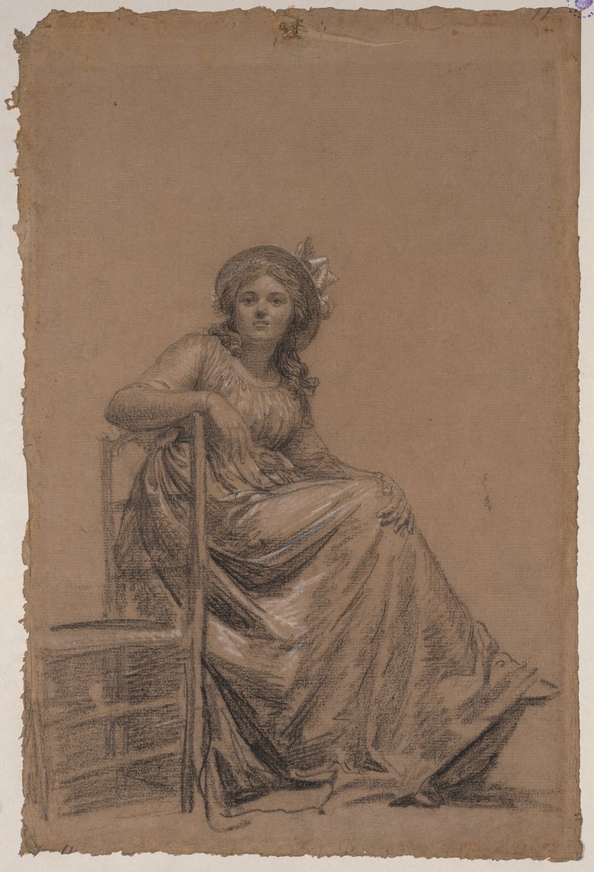 Porträt einer sitzenden Frau von François-André Vincent