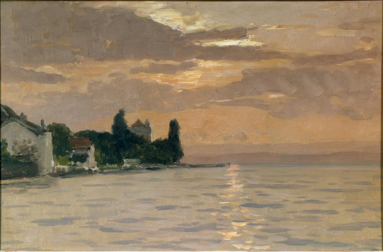 See und Jura vom Savoyer Ufer von Francois-Louis-David Bocion