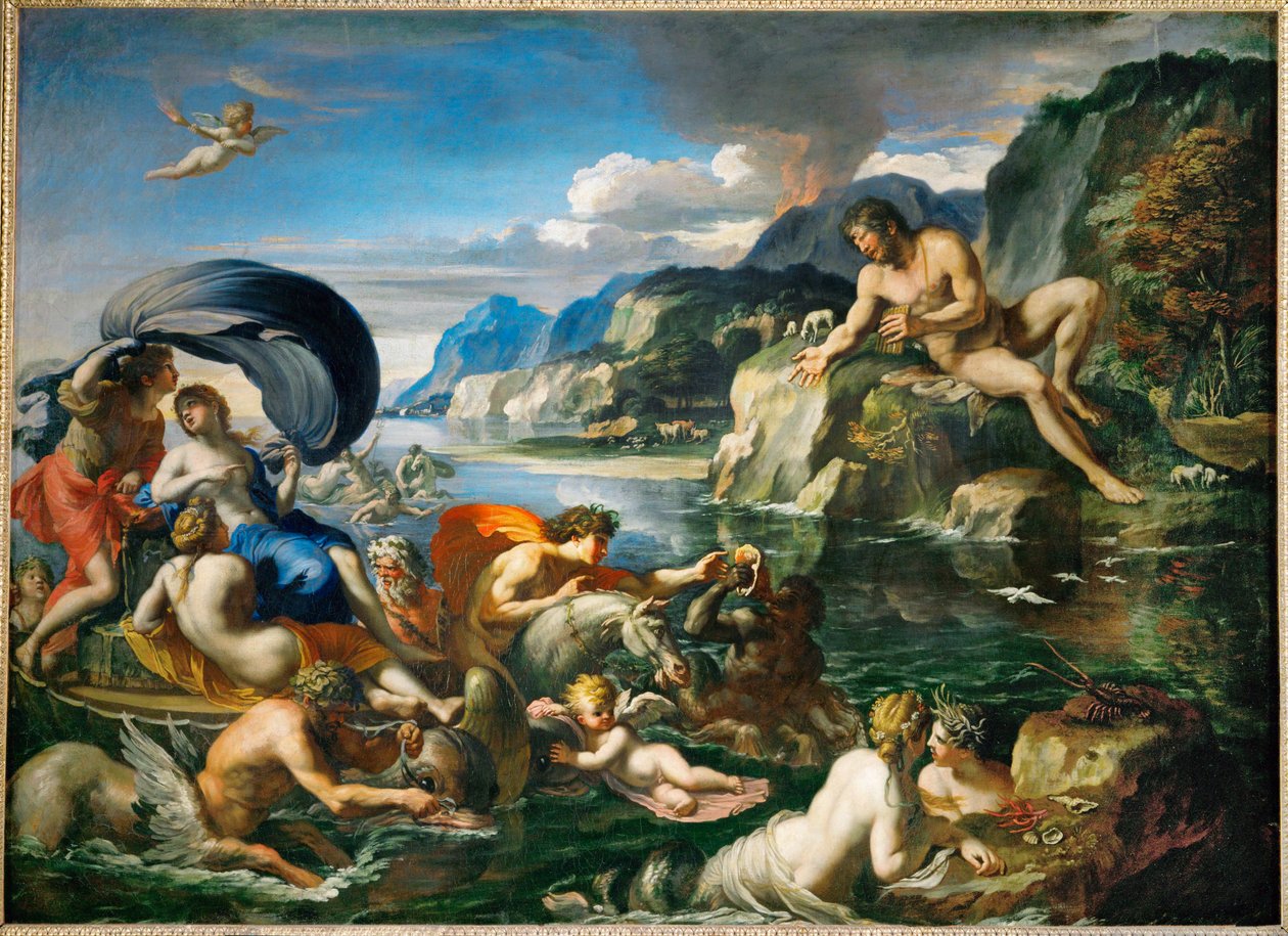 Acis und Galatea verstecken sich vor Polyphem von Francois (1590 1650) (after) Perrier