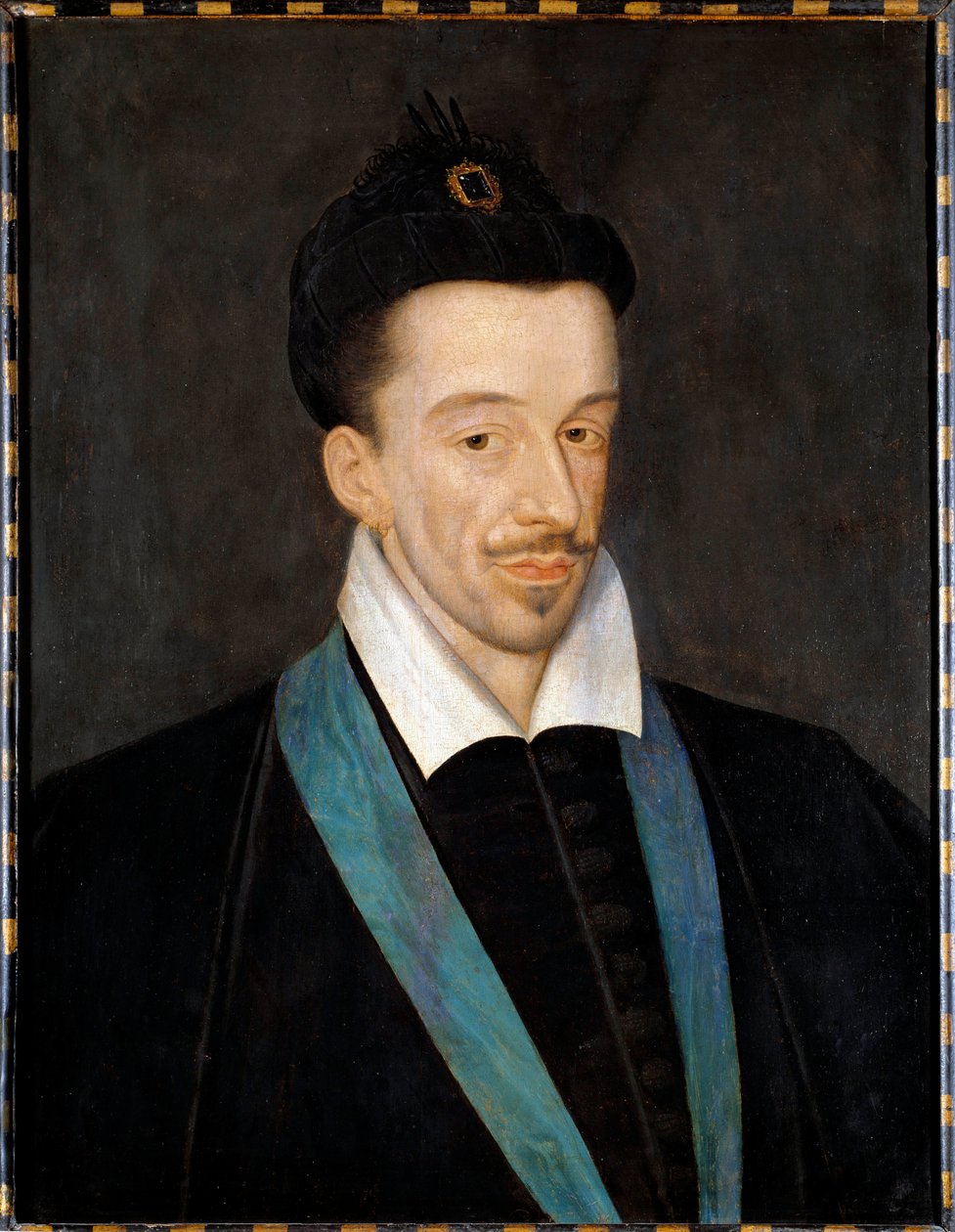 Porträt von Heinrich III. (1551-1589); Gemälde zugeschrieben François Quesnel (1543-1616), zeigt den König mit dem blauen Band des Ordens vom Heiligen Geist, den er 1578 einführte; ca. 1582-1586; Louvre von Francois (attr.to) Quesnel
