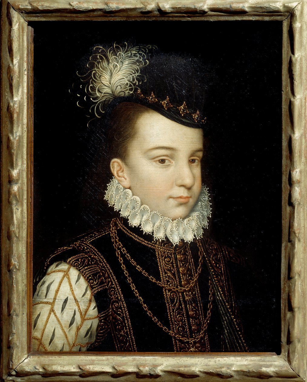 Porträt von François Hercule de France, Herzog von Alençon (1554-1584). Gemälde aus der Werkstatt von François Clouet (1515-1572) von Francois (workshop of) Clouet