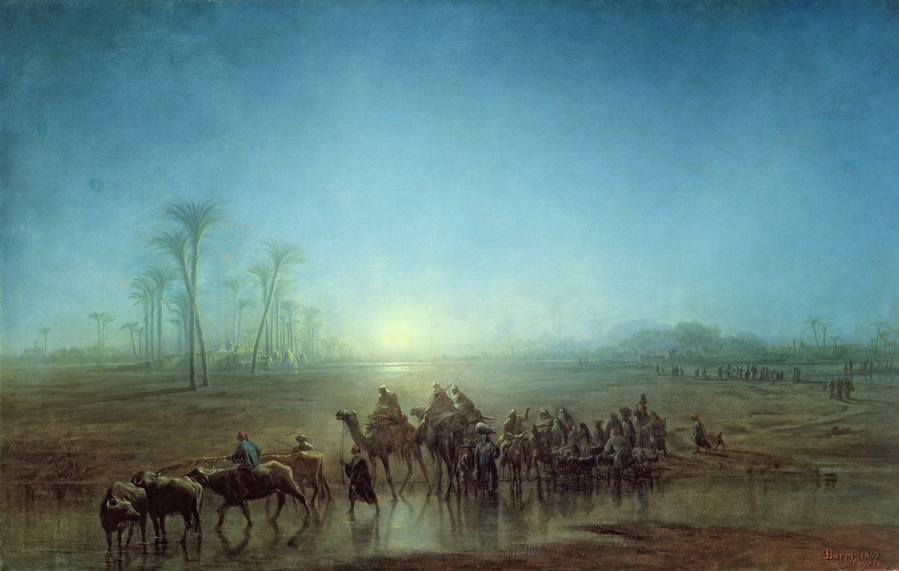 Karawane der Beduinen, 1863 von Francois Barry