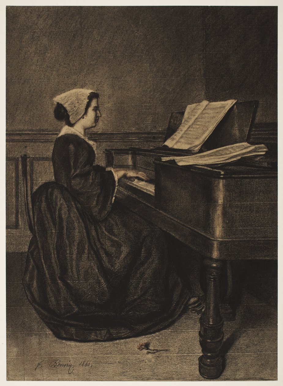 Frau am Spinett von François Bonvin