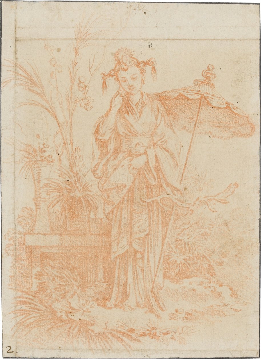 Chinoiserie (Die Herrin des Gartens) von François Boucher