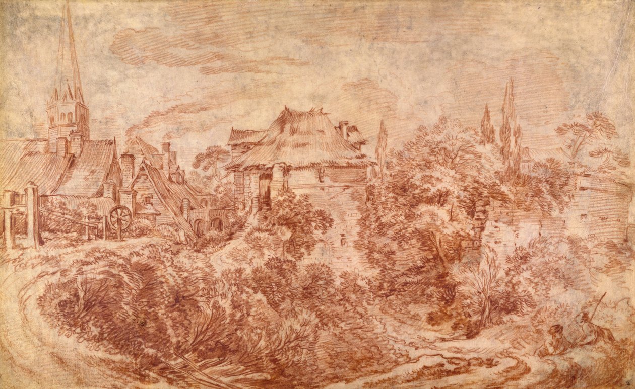 Landschaft mit Figuren von François Boucher