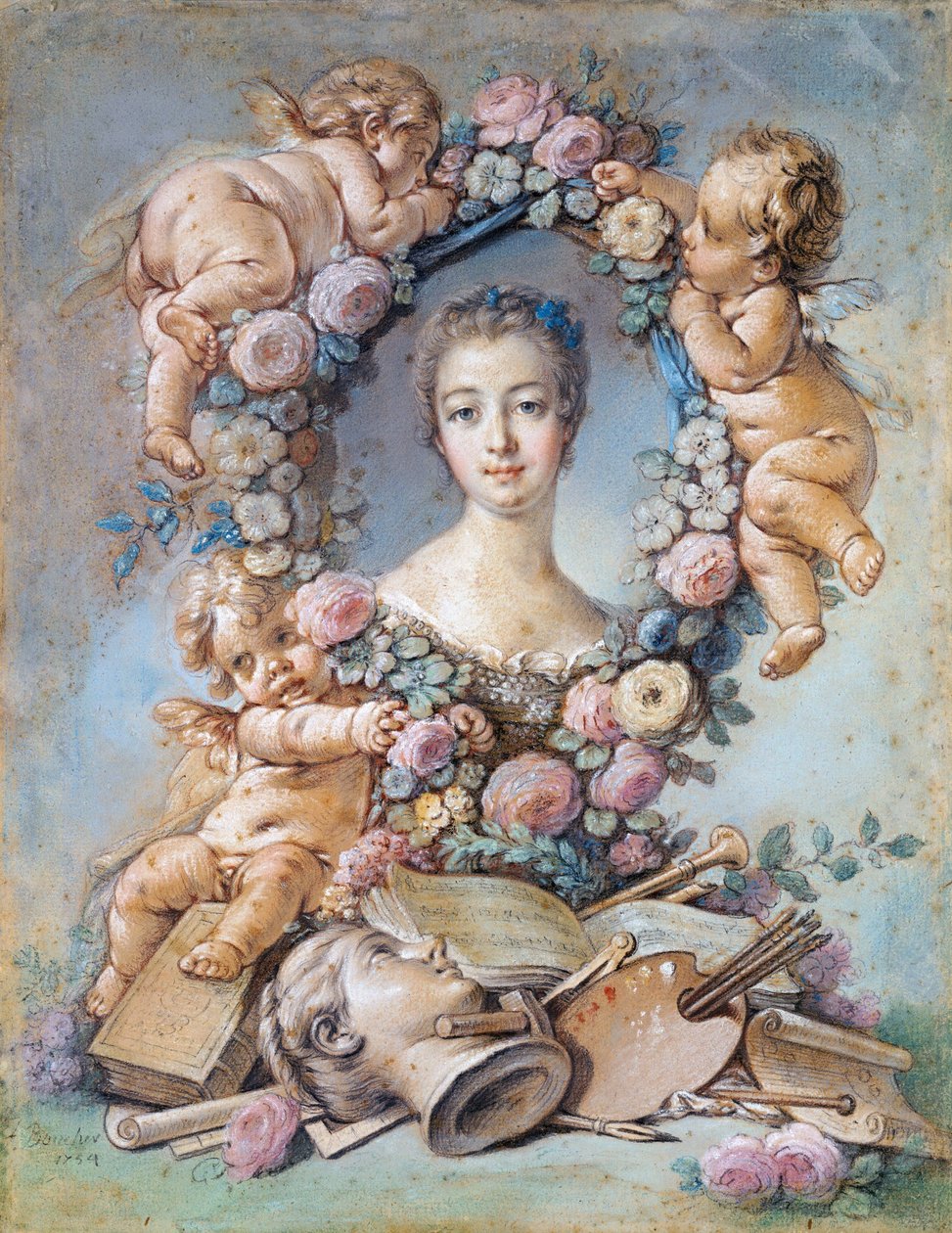 Porträt der Marquise de Pompadour (1721-1764) von François Boucher