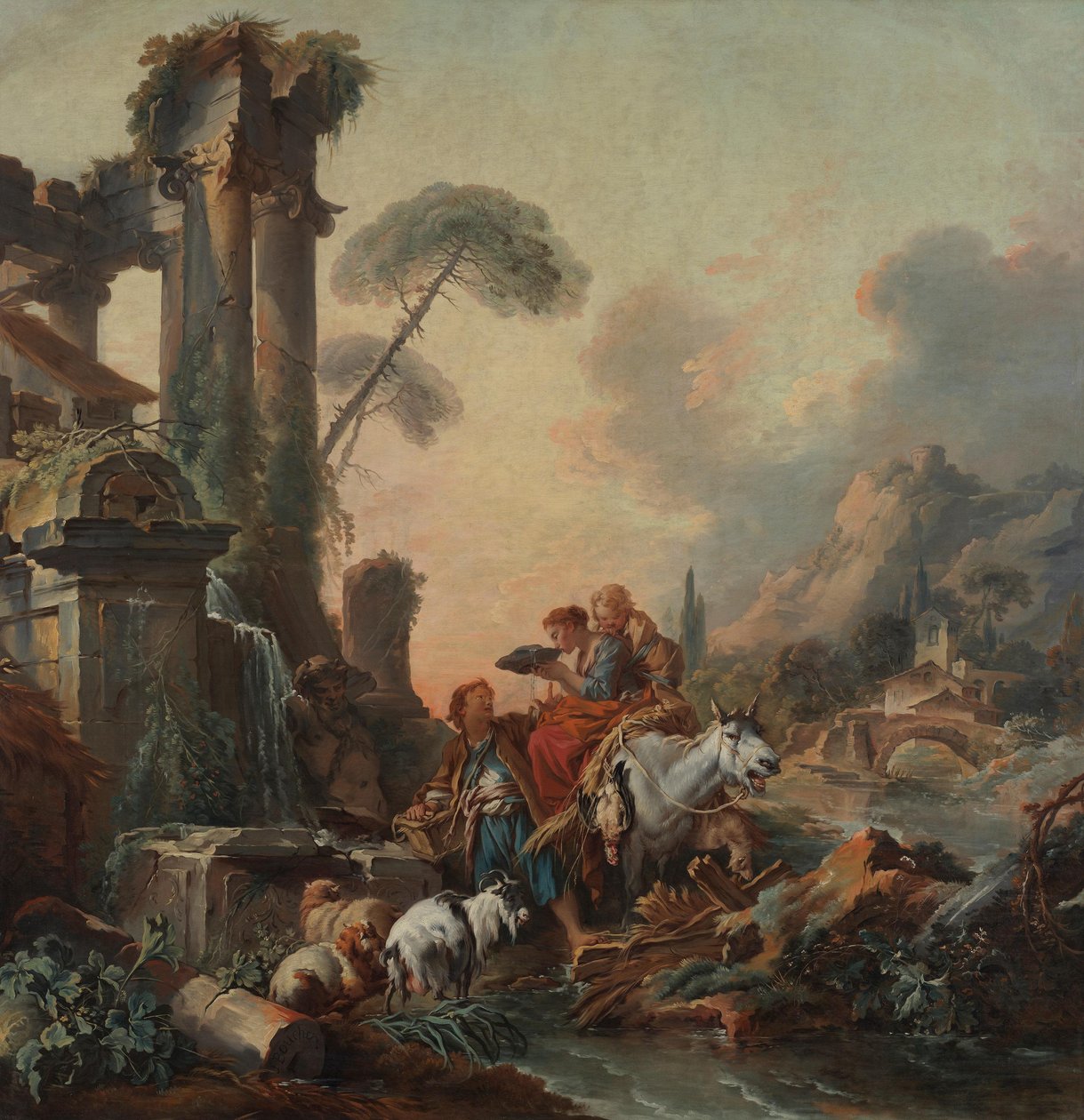 Rast am Brunnen von François Boucher