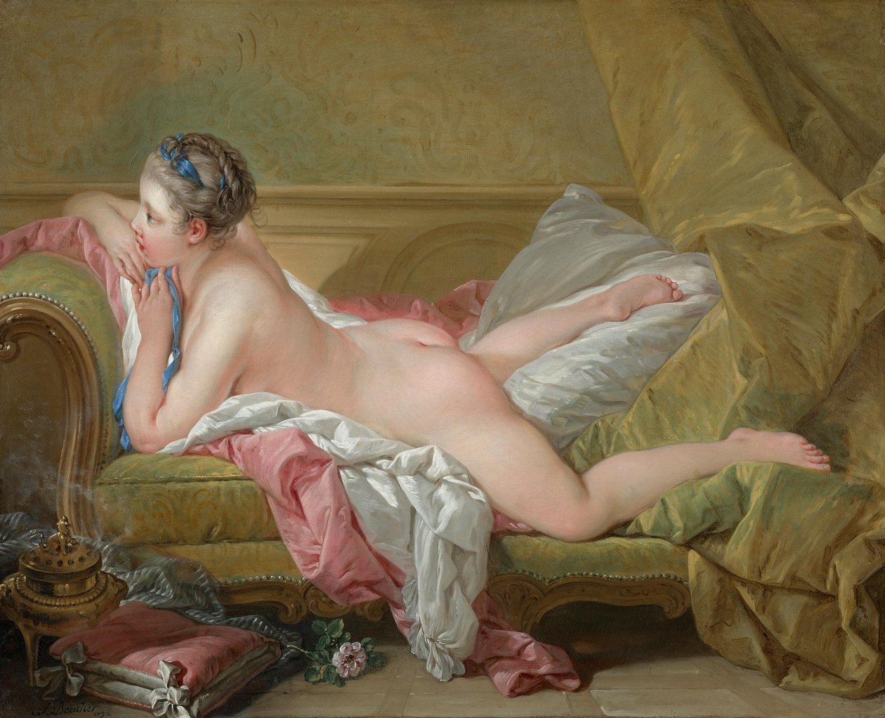 Ruhendes Mädchen von François Boucher