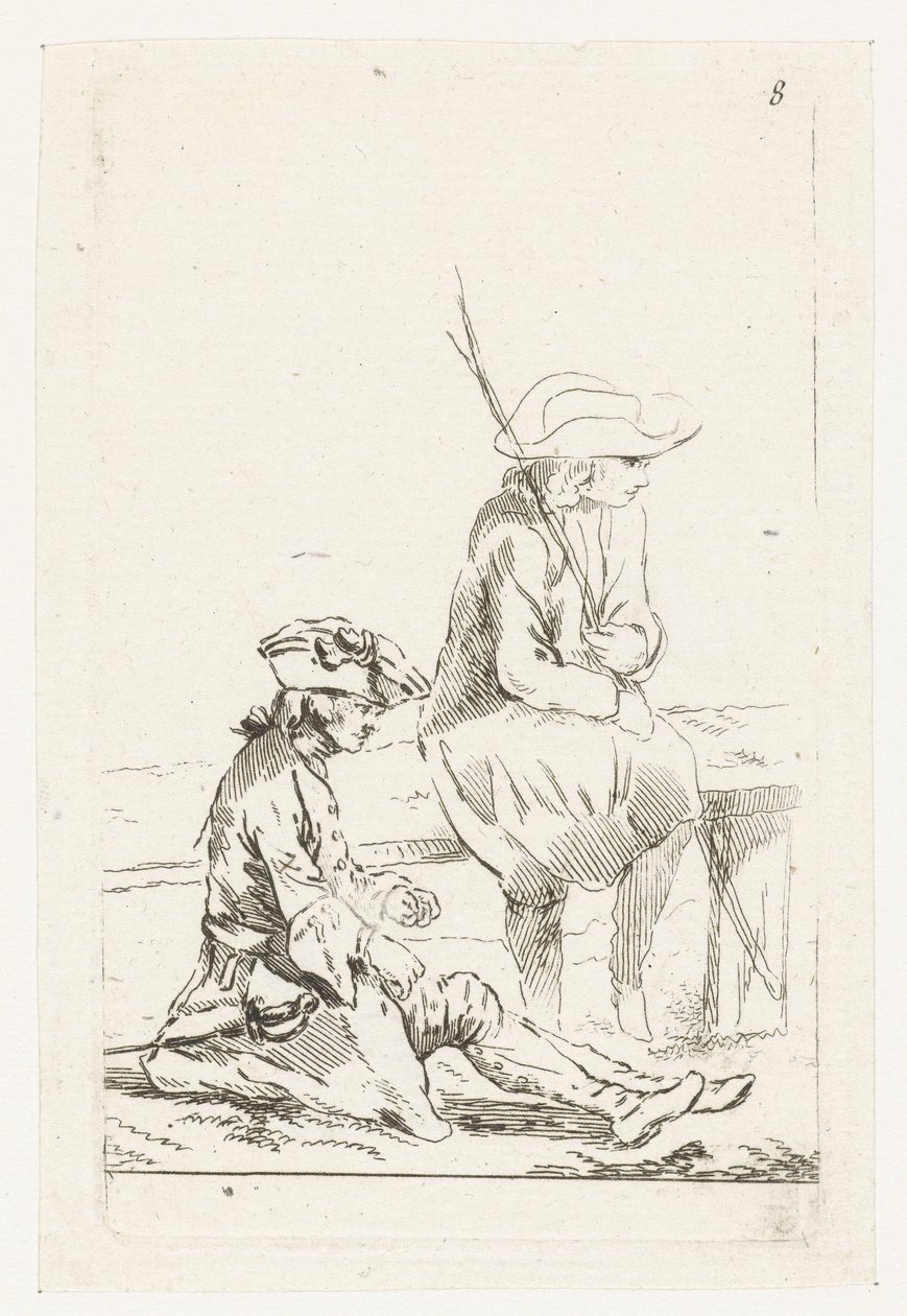 Soldat und ein Bauer von François Boucher