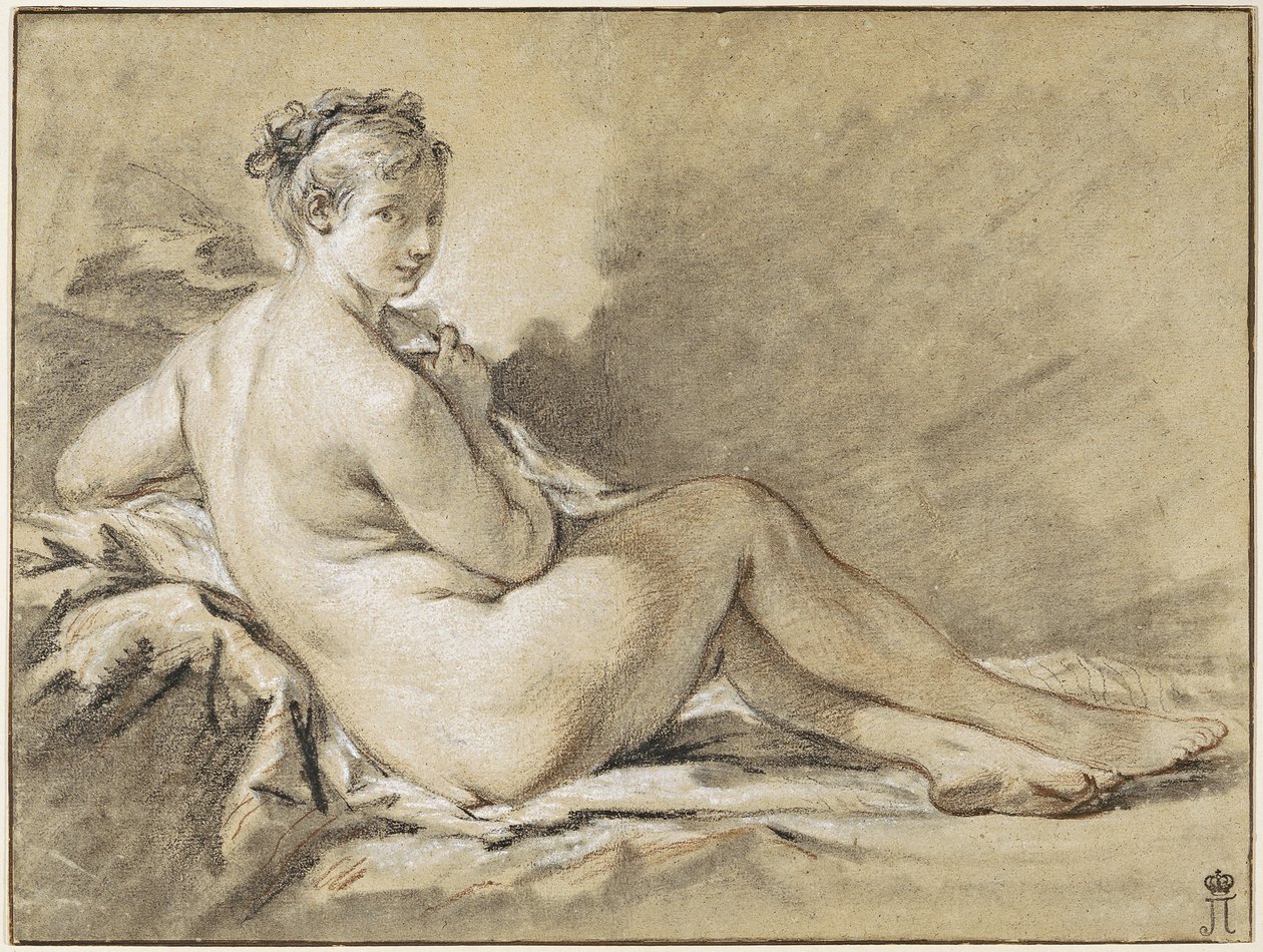 Studie eines weiblichen Aktes - François Boucher (1703-1770) von François Boucher