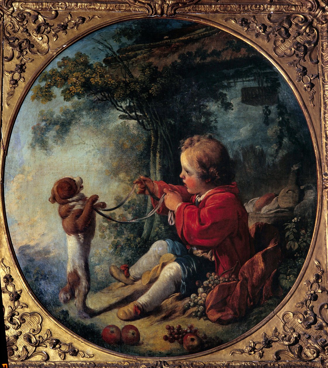 Der Wissenschaftlerhund Gemälde von François Boucher (1703-1770) 18. Jahrhundert von François Boucher