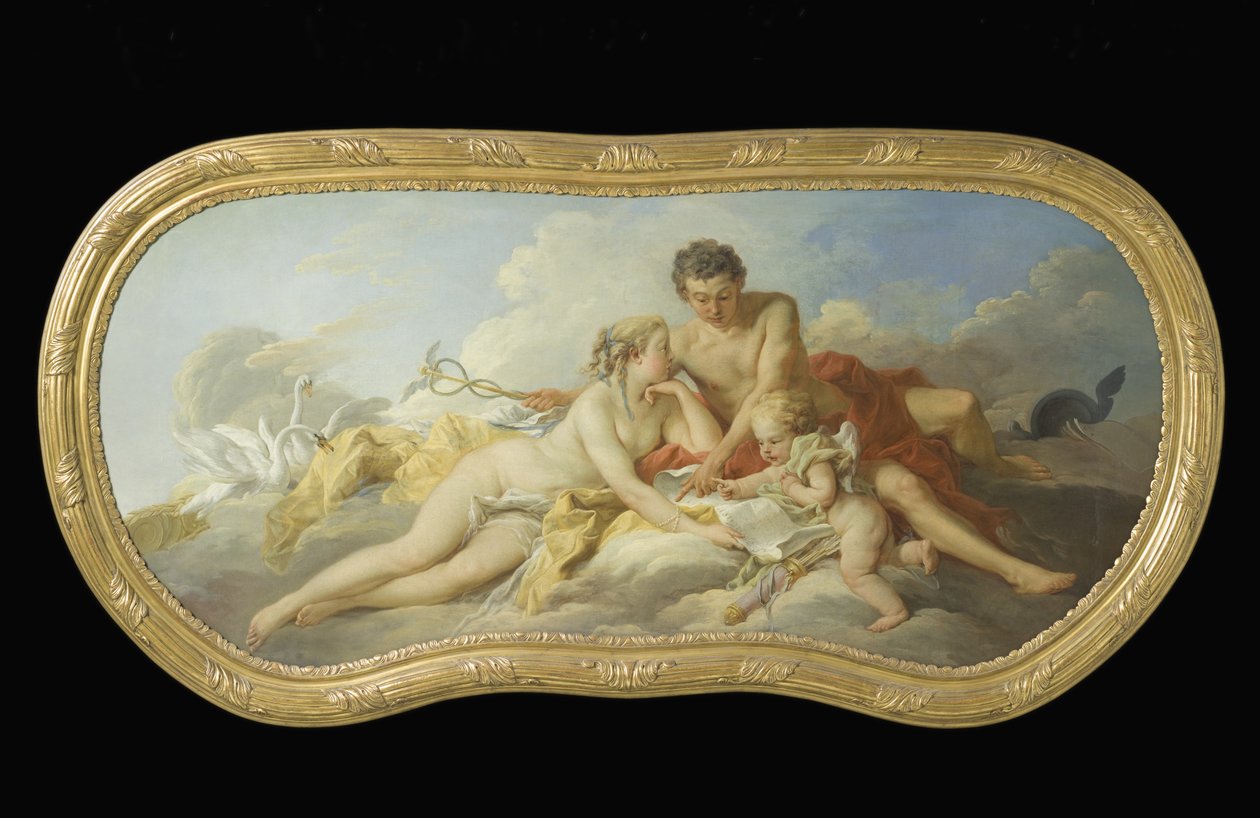 Venus und Merkur unterweisen Amor von François Boucher