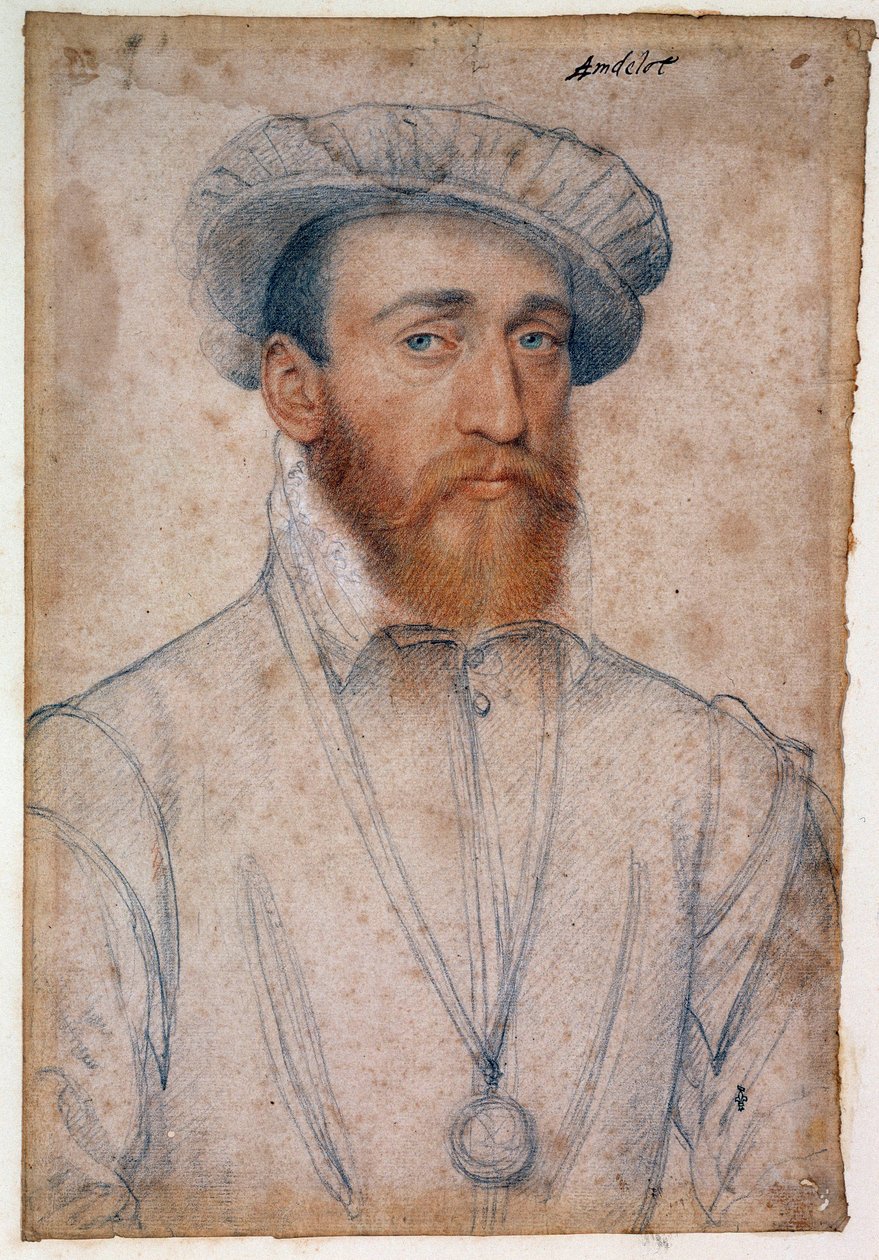 Porträt von François de Coligny, Herr von Andelot (1521 - 1569) von François Clouet