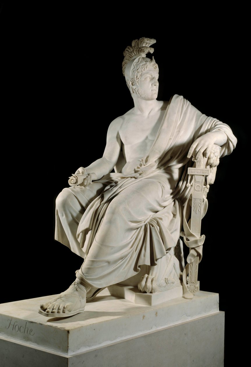 Porträt von Lazare Louis Hoche (1768-1797), französischer General der Revolution. Skulptur von Francois Dominique Aime Milhomme (1758-1823) von Francois Dominique Aime Milhomme