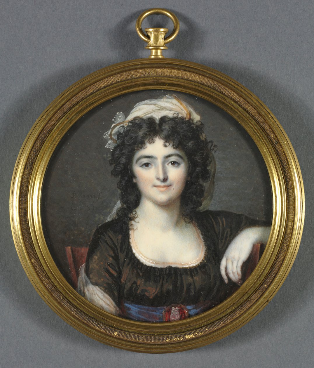 Porträt einer Frau in einem braunen Kleid, 1795 von Francois Dumont