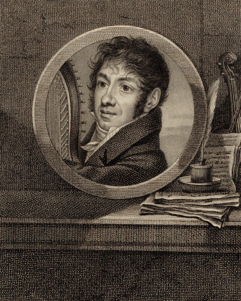 Porträt des Harfenisten und Komponisten Jean-Aimé Vernier 1769-1840 von Francois Dumont