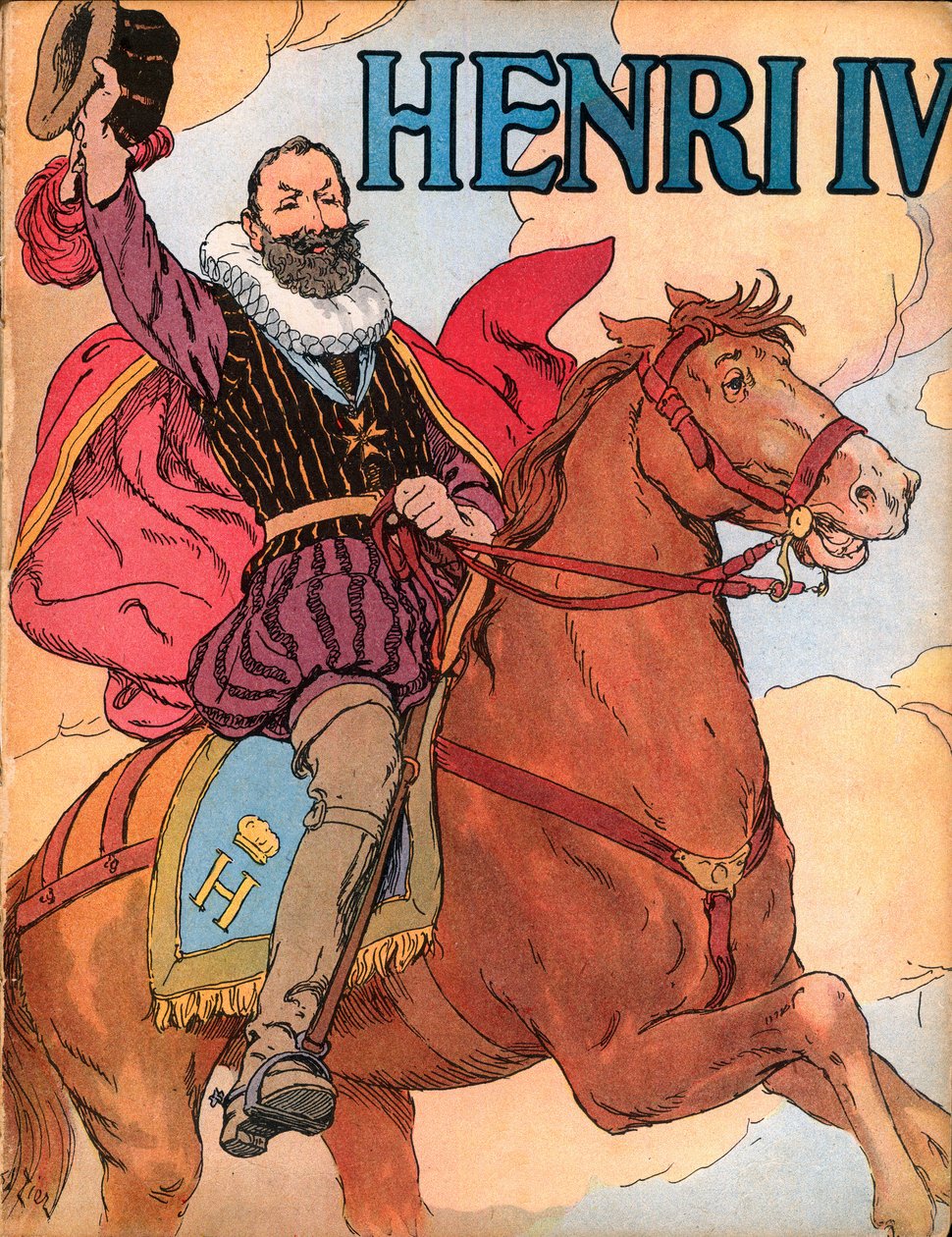 König Heinrich IV. (1553-1610) (König von Frankreich Henri IV) Illustration von François Édouard Zier (1856-1924) in 