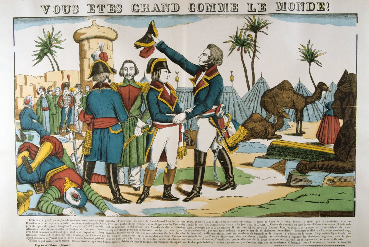 Napoleon und General Kleber auf dem Ägyptenfeldzug, 1798, ca. 1835 von Francois Georgin