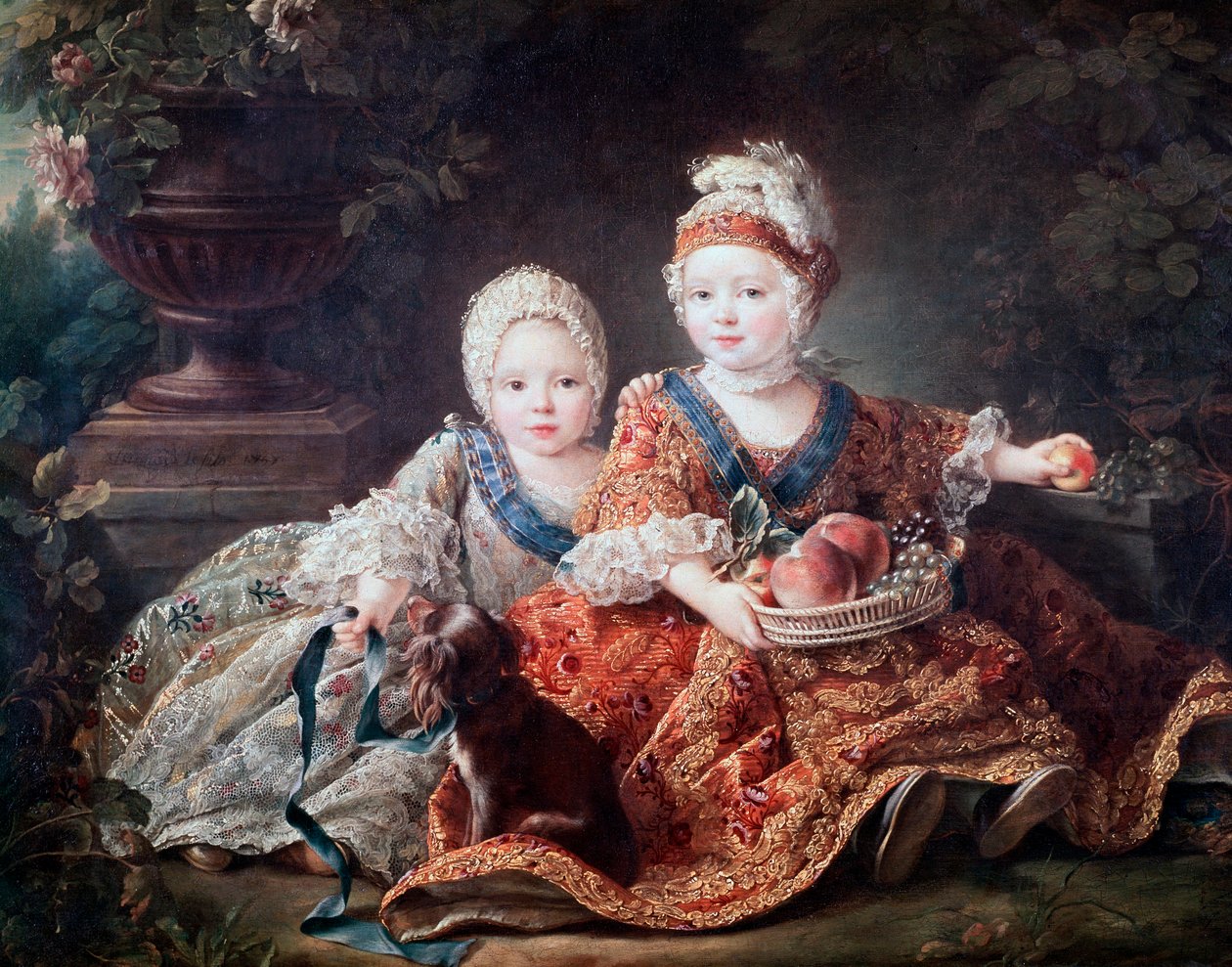 Herzog von Berry (später Ludwig XVI.) und Graf von Provence (später Ludwig XVIII.) als Kinder von Francois Hubert Drouais
