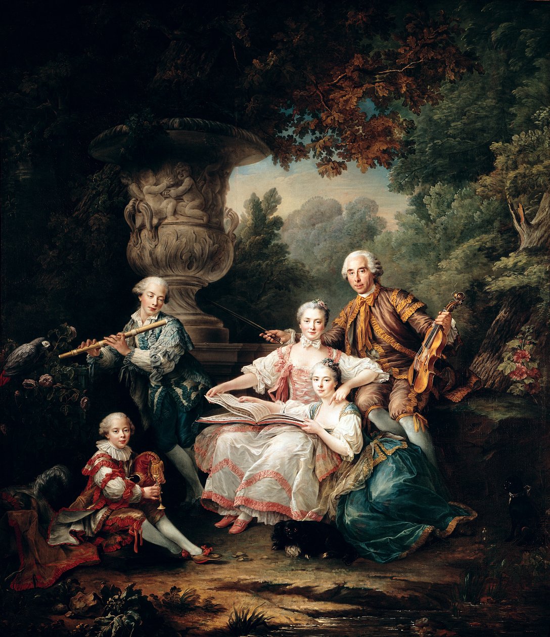 Louis du Bouchet (1645-1716) Marquis de Sourches und seine Familie, 1750 von Francois Hubert Drouais