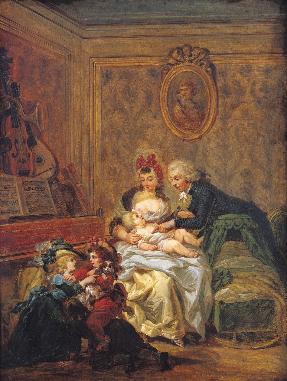 Die Zufriedenheit der Ehe oder, Die glückliche Familie von Francois Louis Joseph Watteau