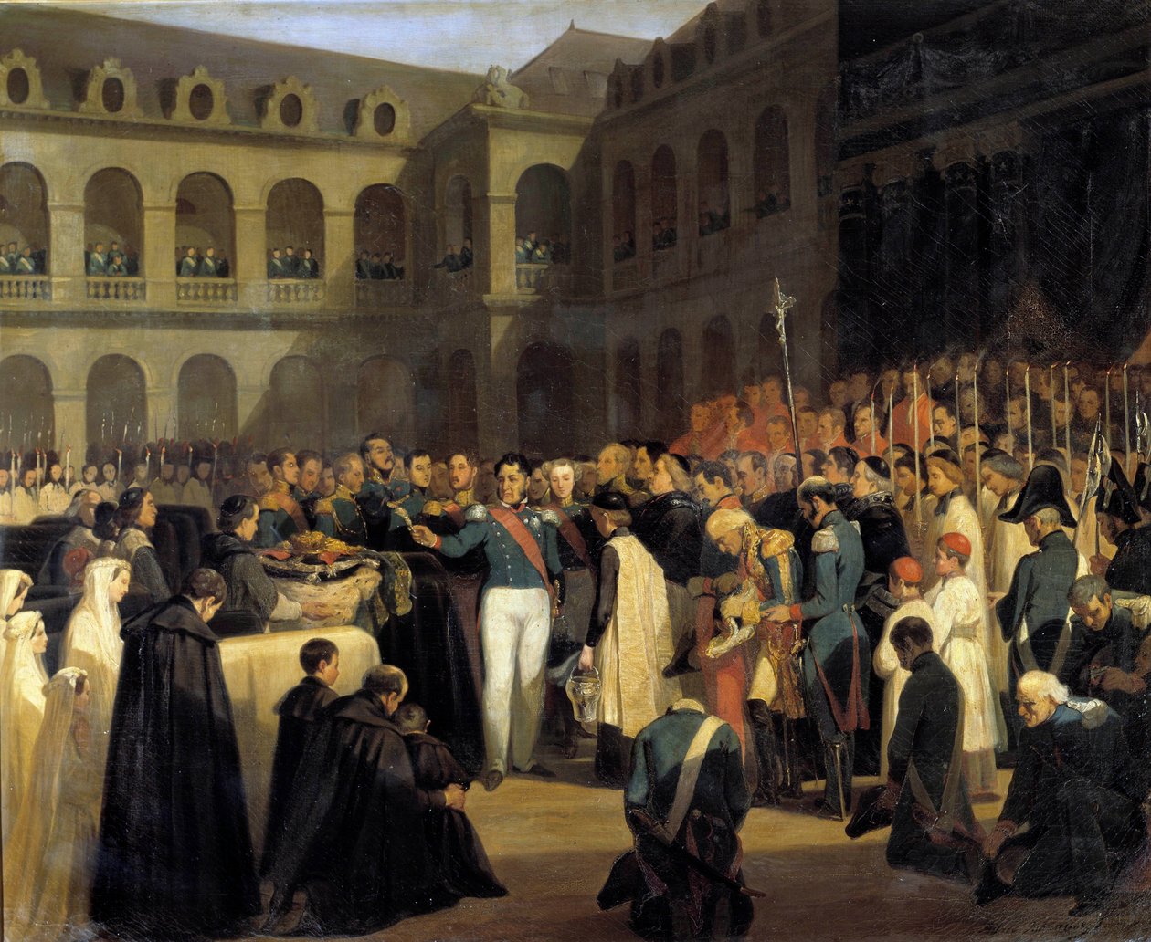 Begräbnis für die Opfer des Fieschi-Attentats am 5.08.1835 in Anwesenheit von König Louis-Philippe von Francois Marius Granet