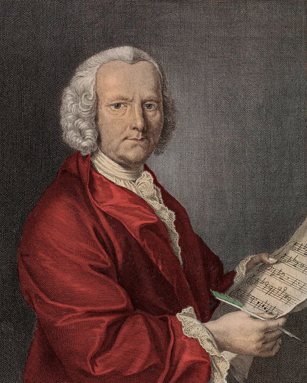 Porträt von Willem von Fesch, Gravur von Francois La Cave von Francois Morellon la Cave