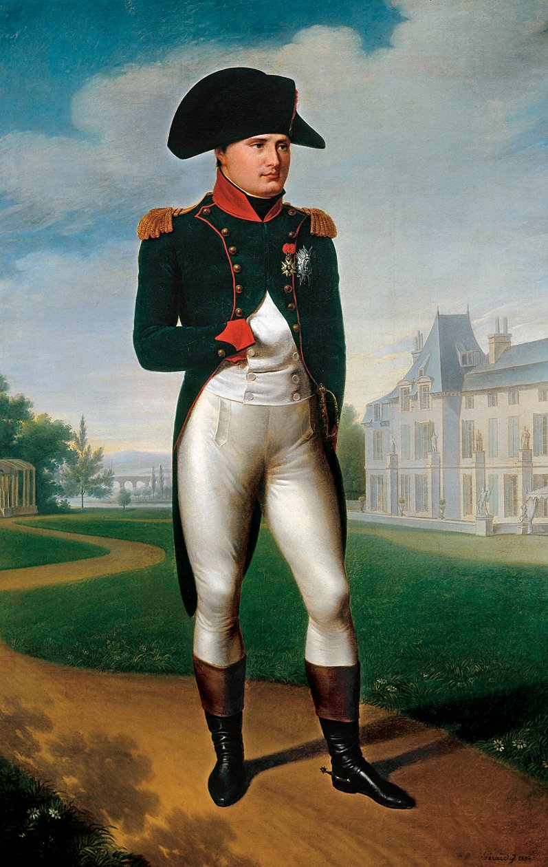 Porträt von Napoleon Bonaparte, gekleidet als Konsul, in Malmaison. 1804 von Francois Pascal Simon (attr. to) Gerard