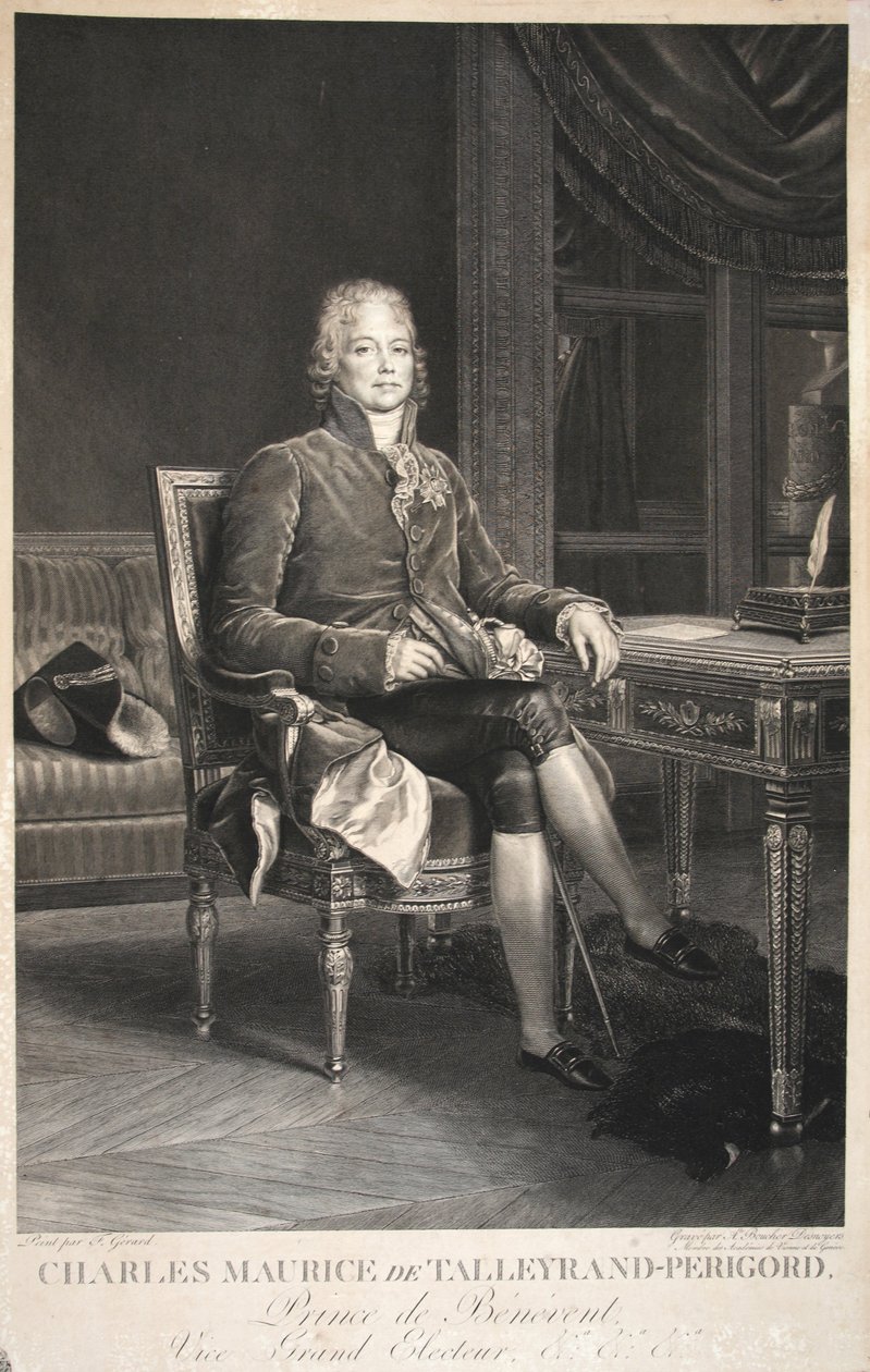 Charles Maurice de Talleyrand-Perigord, Prinz von Benevent, Vize-Großwähler, veröffentlicht 1809 von Francois Pascal Simon Gerard