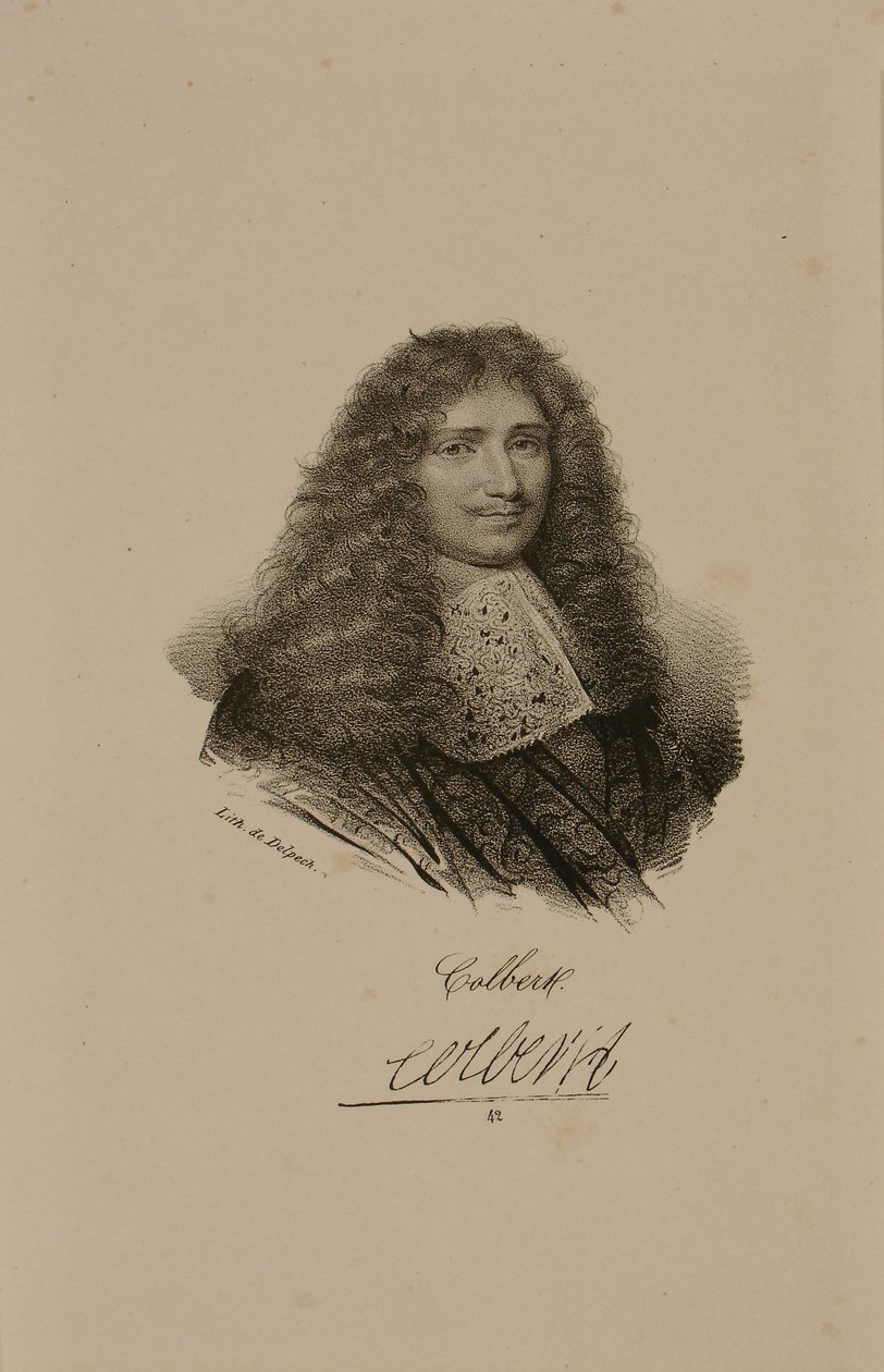 Porträt von Jean Baptiste Colbert (1619-83) von Francois Seraphin Delpech