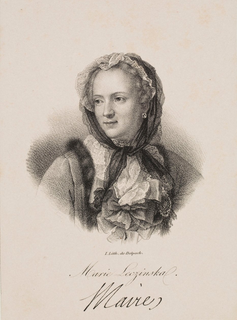 Porträt von Maria Leszczyńska von Francois Seraphin Delpech