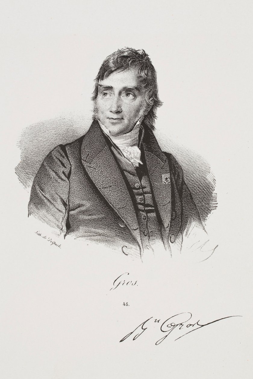 Porträt des Künstlers Antoine-Jean Gros von Francois Seraphin Delpech