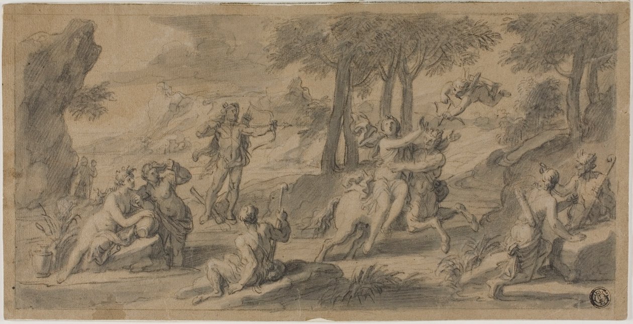 Die Flucht des Zentauren Nessus mit Dejanina von Francois Verdier
