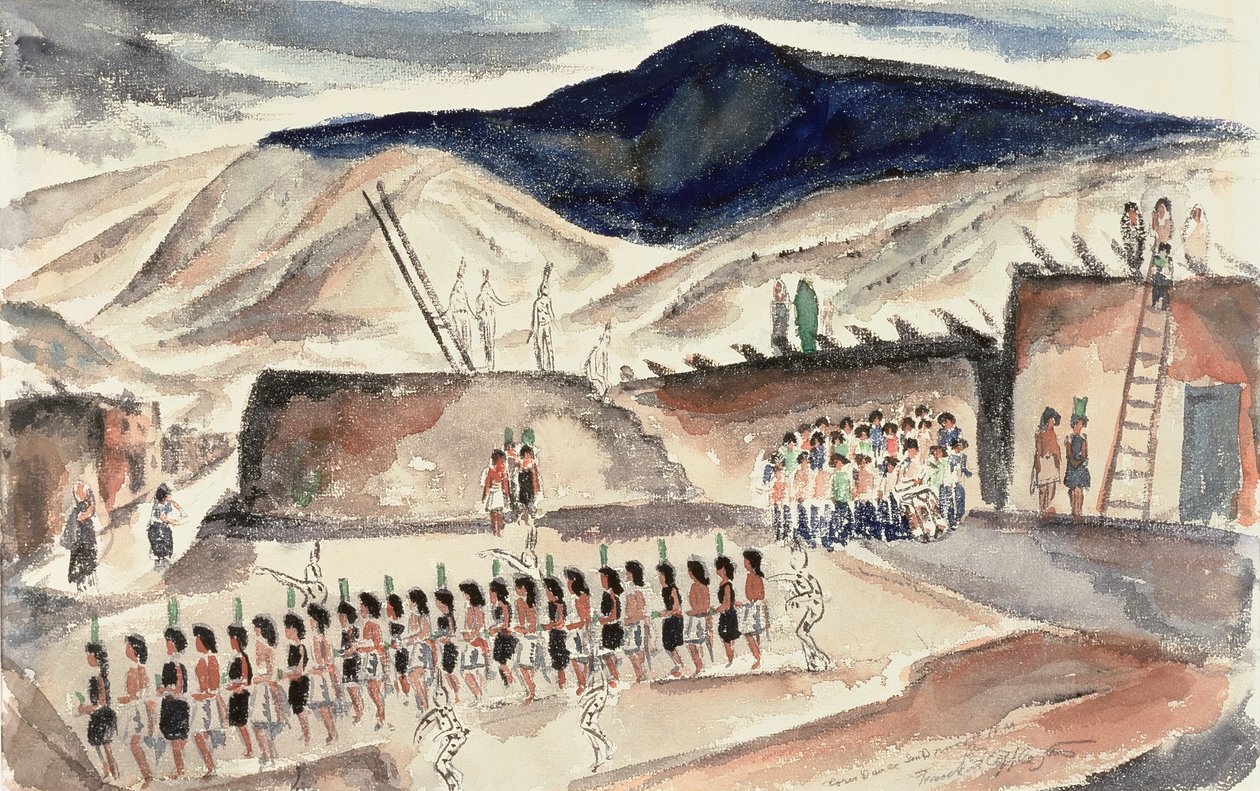 Grüner Mais-Tanz, Santa Domingo, N.M., vor 1932 von Frank Applegate