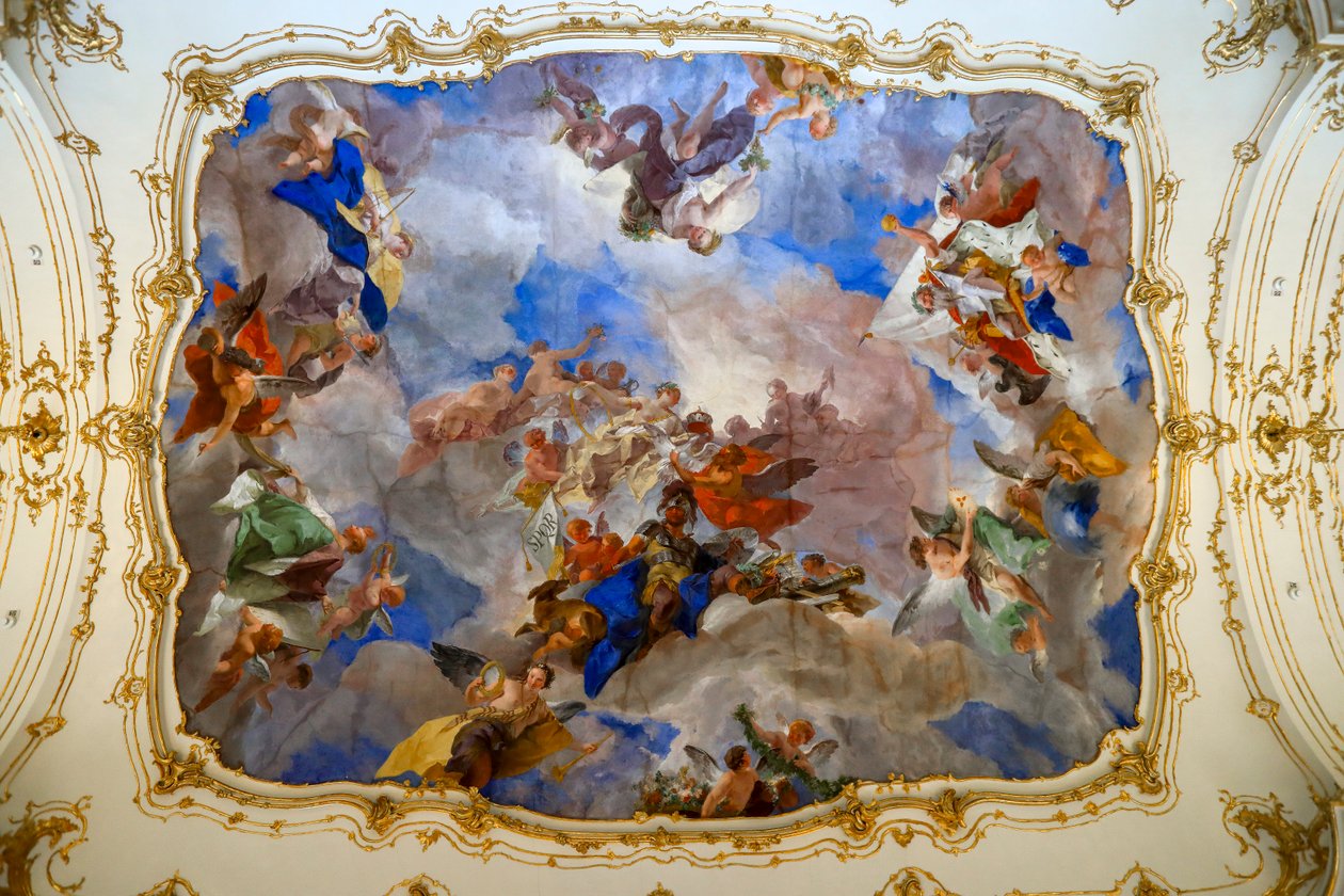 Deckenfresko in der kleinen Galerie im Schloss Schönbrunn, Wien, Österreich, 2024 von Frank Buffetrille