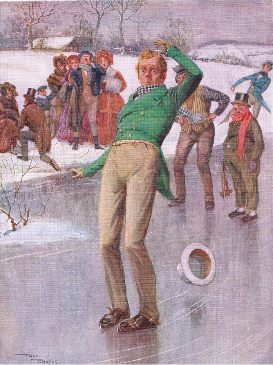 Herr Winkle auf dem Eis (Pickwick-Papiere) von Frank Reynolds