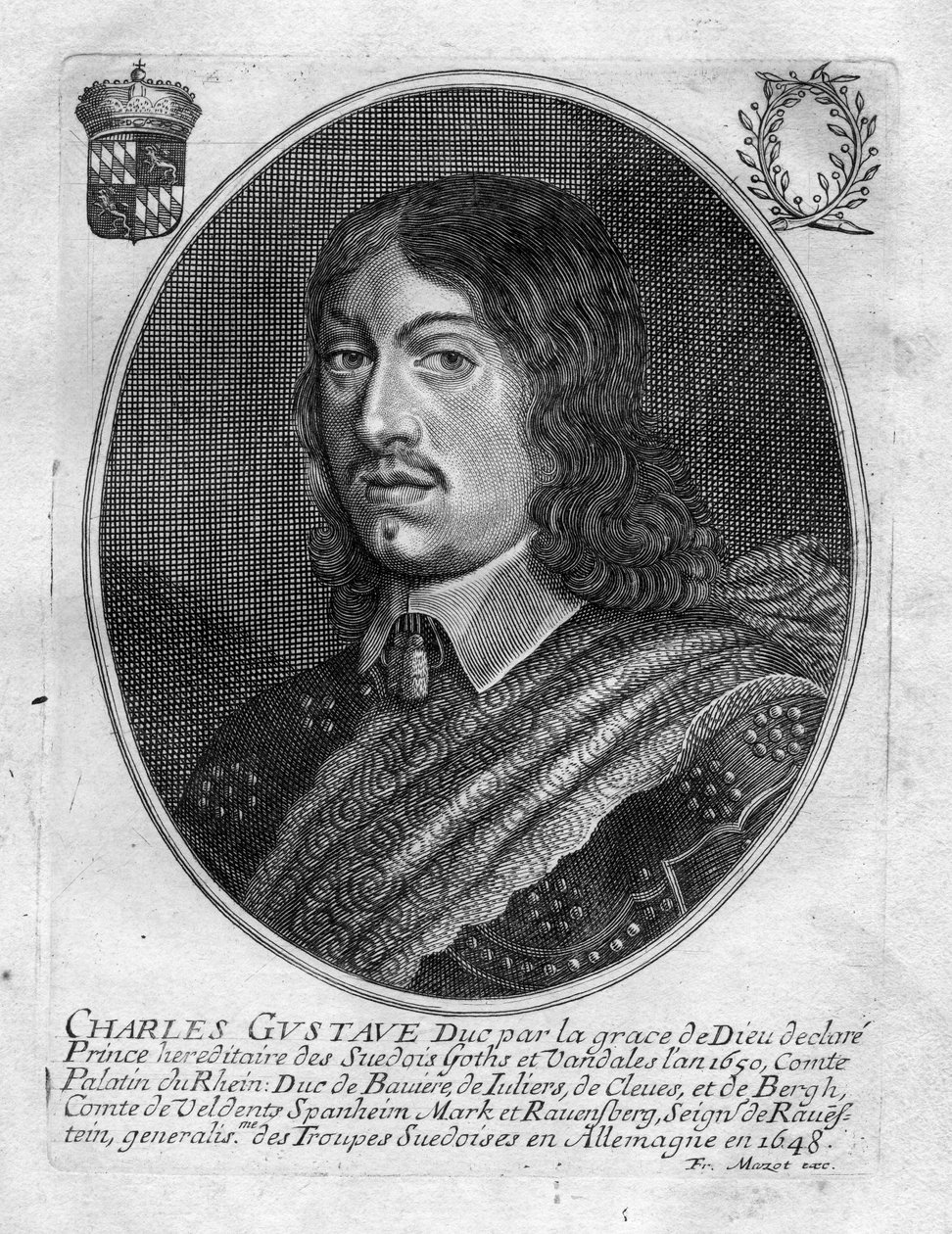 Graviertes Porträt von François Mazot