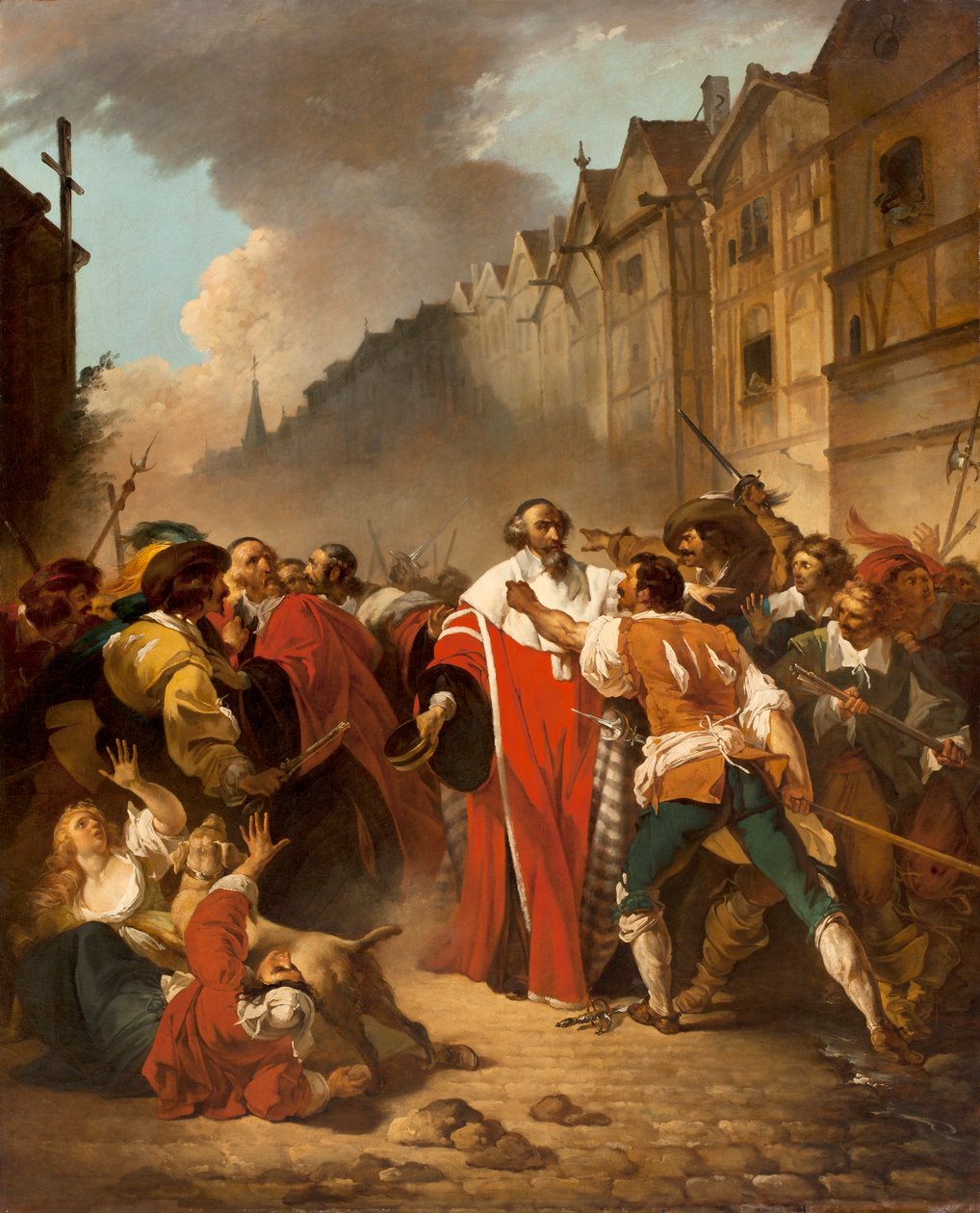 Präsident Mole von Aufständischen misshandelt, 1778-79 von François André Vincent