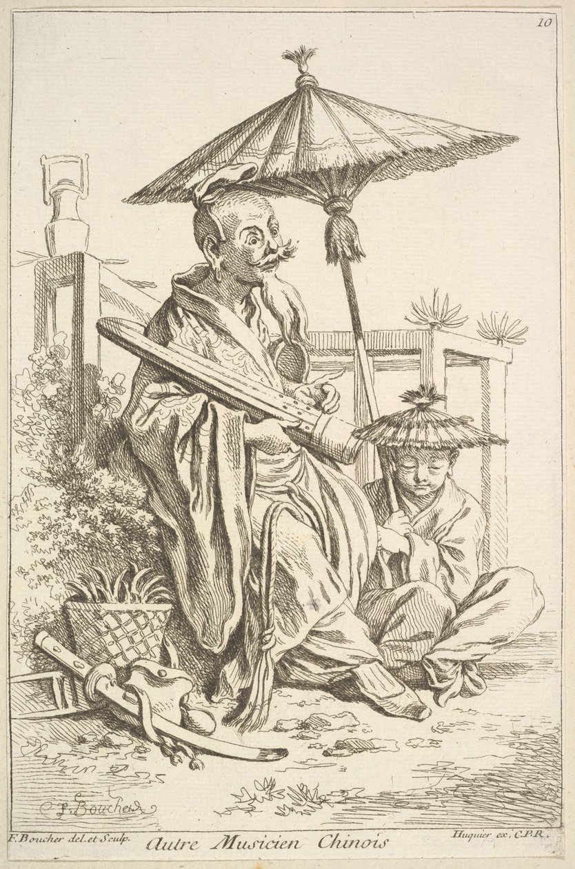 Ein weiterer chinesischer Musiker, 1738-45 von François Boucher