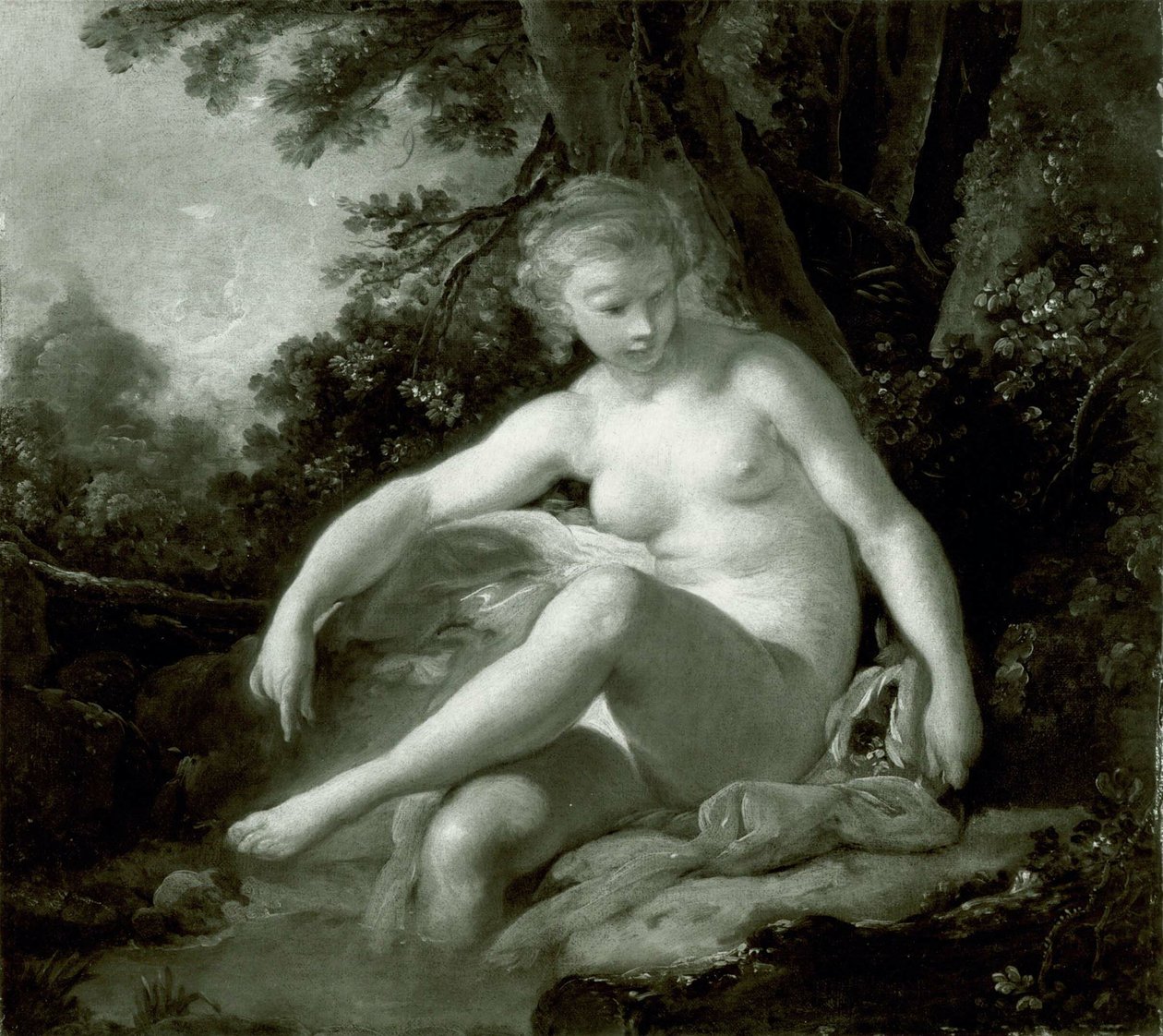 Badende Nymphe von François Boucher