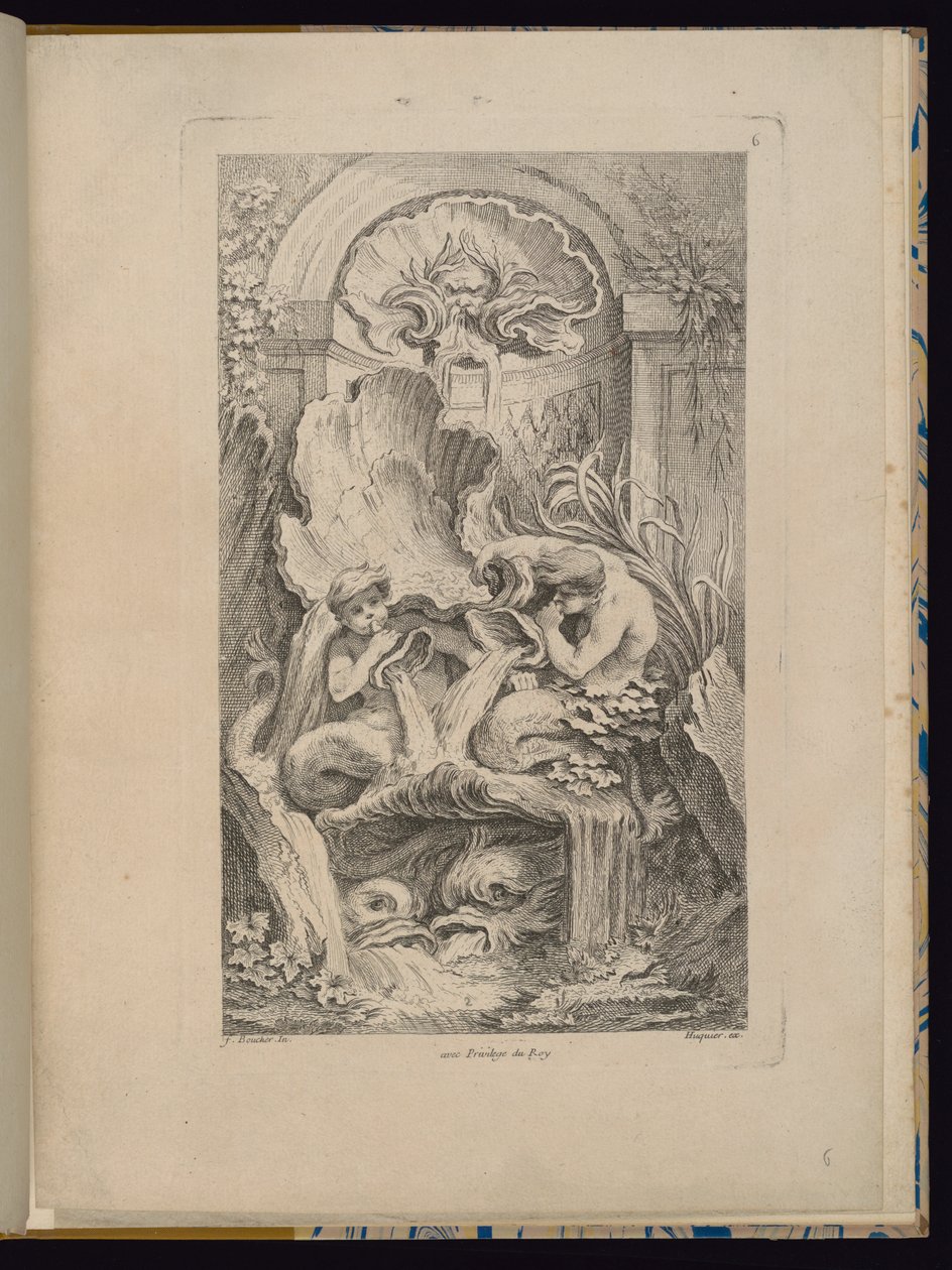 Tafel 6, Sammlung von Brunnen von François Boucher