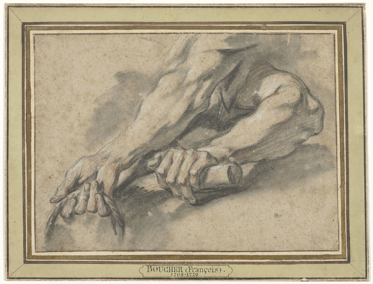 Studien von zwei Unterarmen von François Boucher