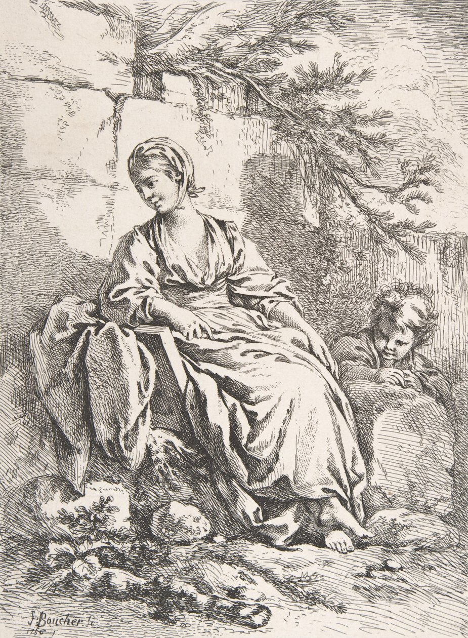 Das ruhende junge Mädchen, 1756 von François Boucher