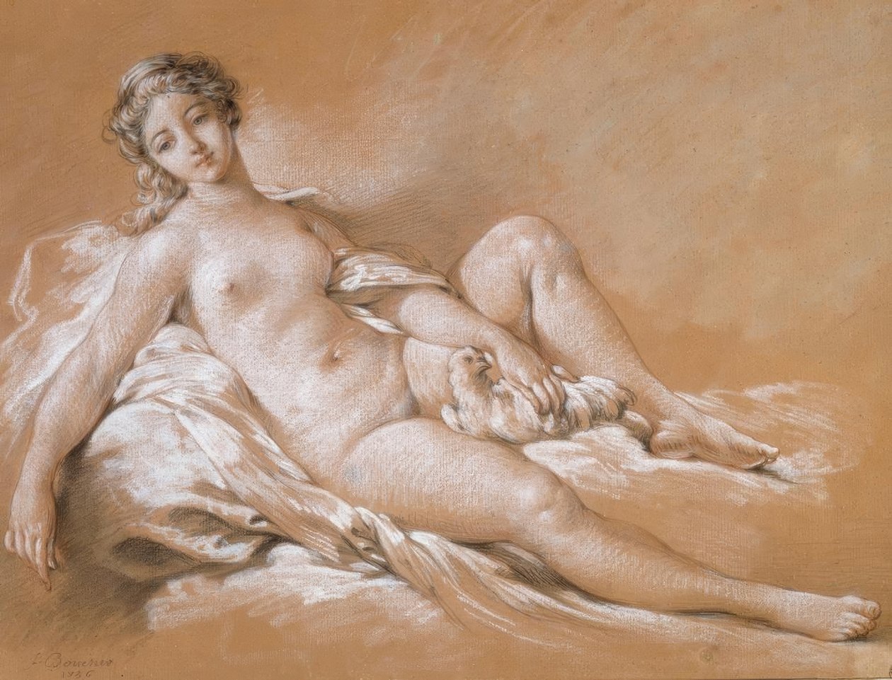 Venus mit Taube von François Boucher