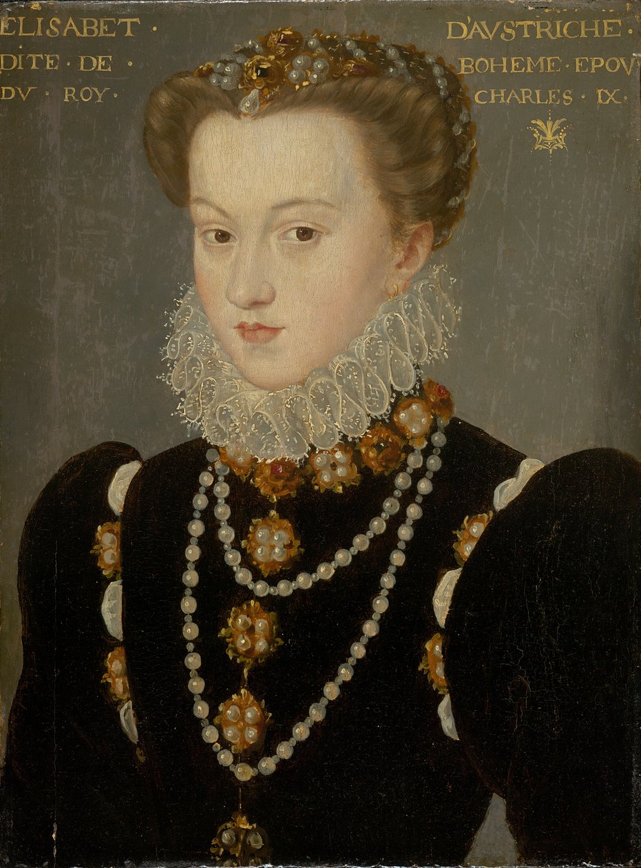 Porträt von Elisabeth von Österreich, Ehefrau von König Karl IX. von Frankreich, nach 1571 von François Clouet