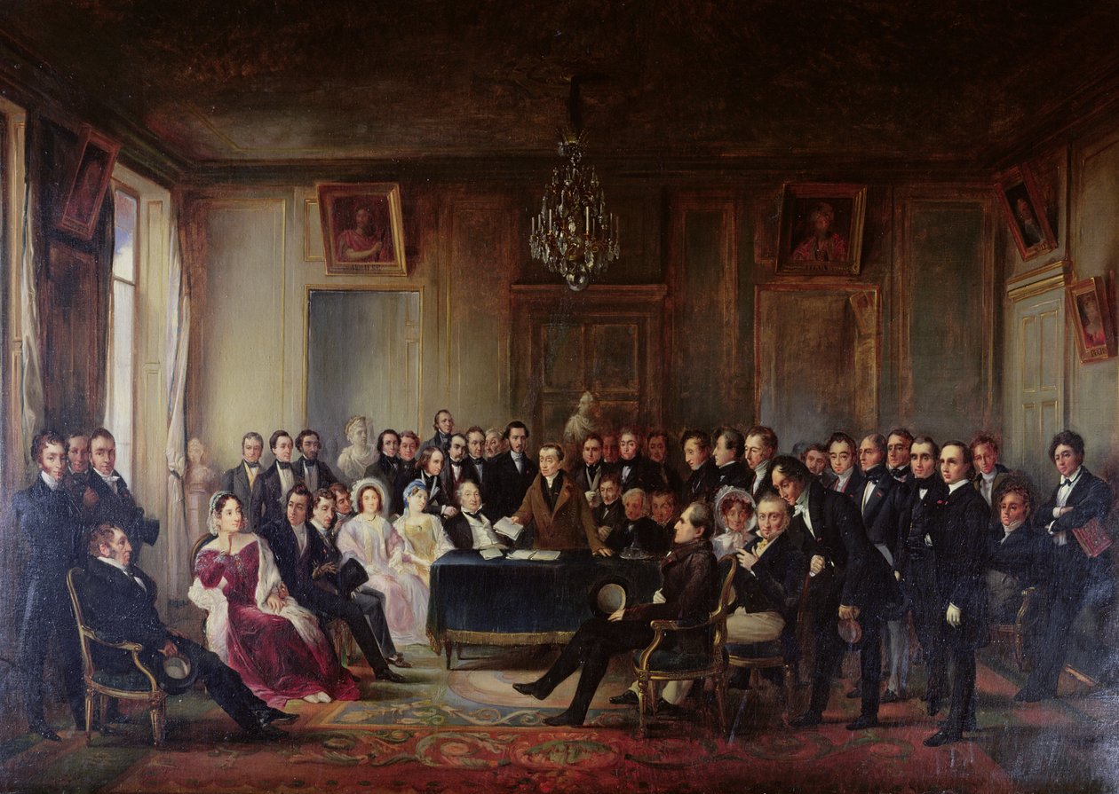 Francois Andrieux (1759-1833) liest seine Tragödie 