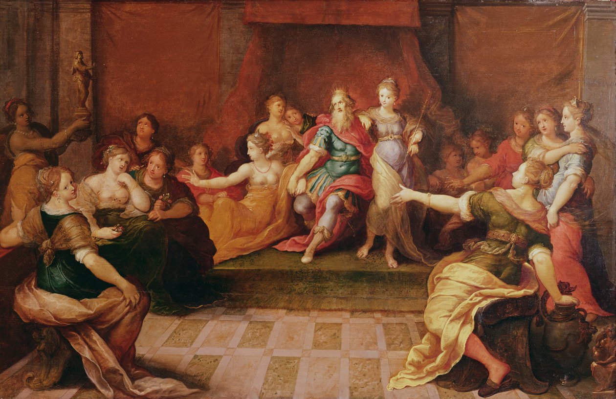 Salomo und seine Frauen von Frans II Francken the Younger