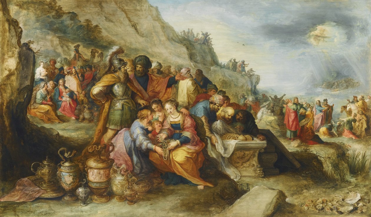 Die Israeliten nach dem Überqueren des Roten Meeres am Grab des Patriarchen Joseph, 1630 von Frans Francken the Younger