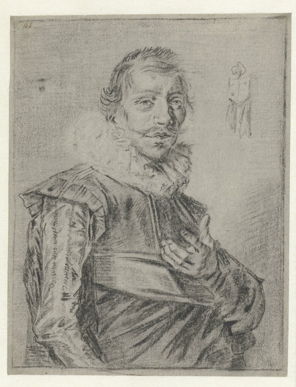 Porträt eines jungen Mannes mit ausgestreckter Hand von Frans Hals (manner of)